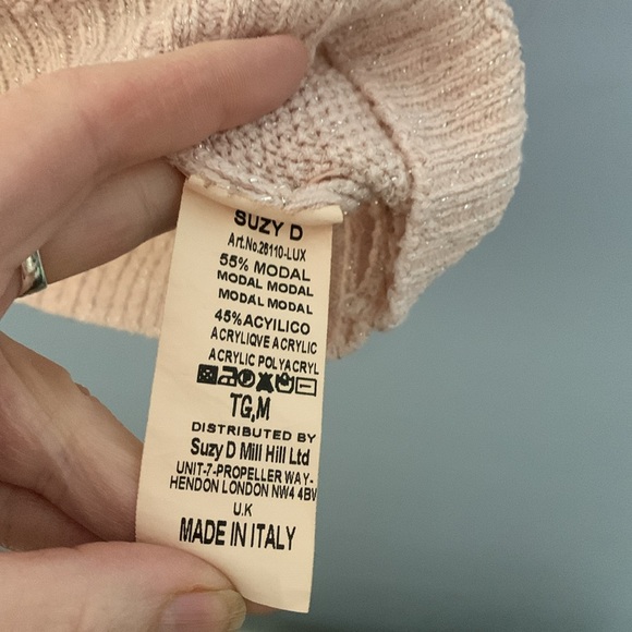 Suzy D London short sleeve blush sweater - Picture 3 of 4